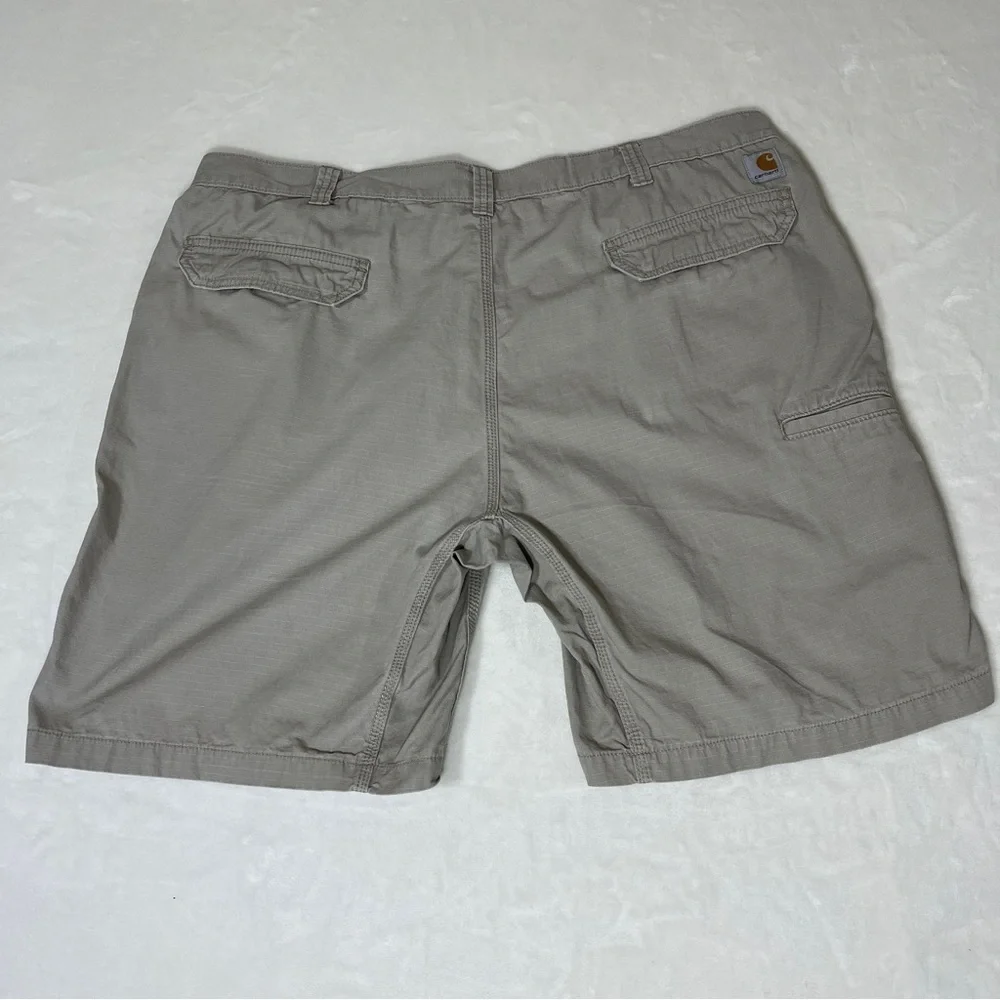 Carhartt Relaxed Fit Canvas Work Shorts Flat Front Khaki Size 44